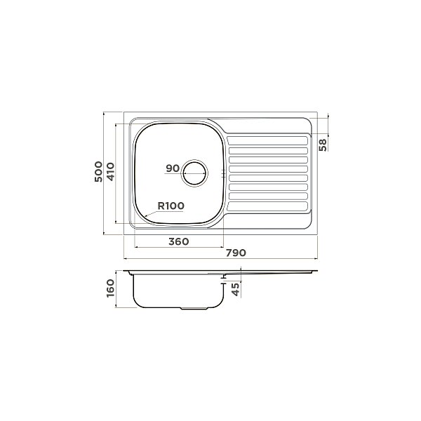 Кухонная мойка Omoikiri Kashiogawa 79-IN нержавеющая сталь 79x50 см 4993452