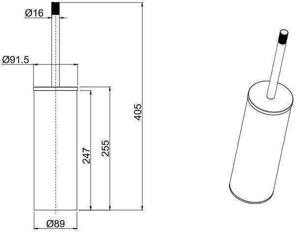 Ершик для унитаза Allen Brau Priority никель 6.31009-BN