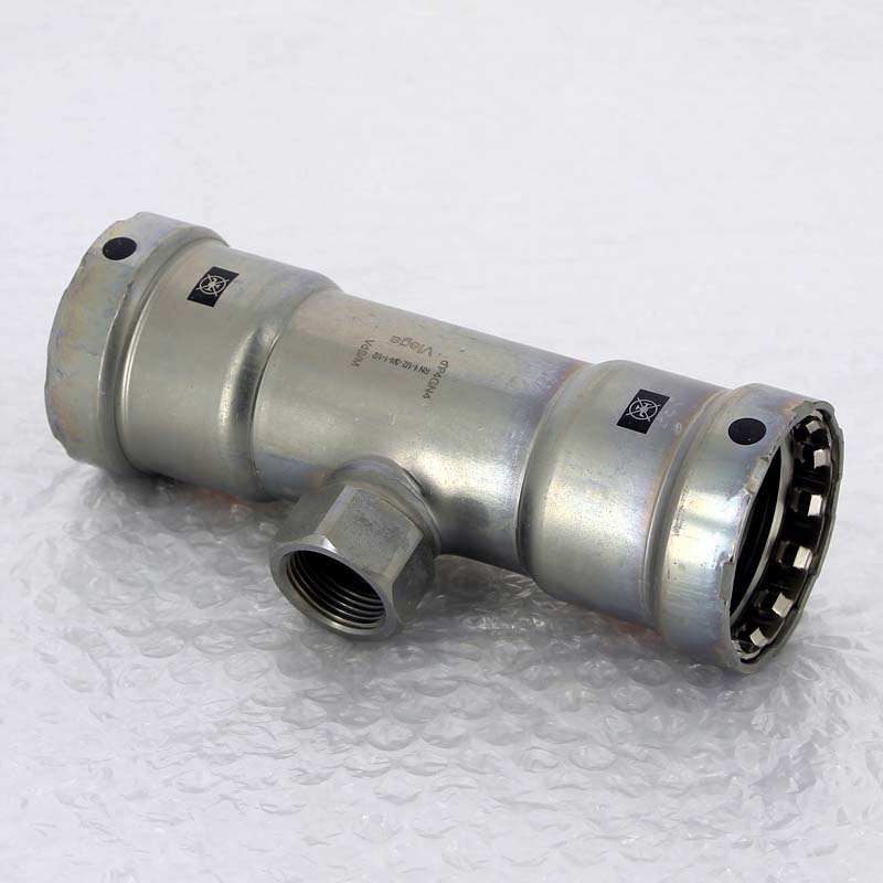 Тройник пресс Megapress Viega оцинкованная сталь 1 1/2х3/4х1 1/2 ВР 695224