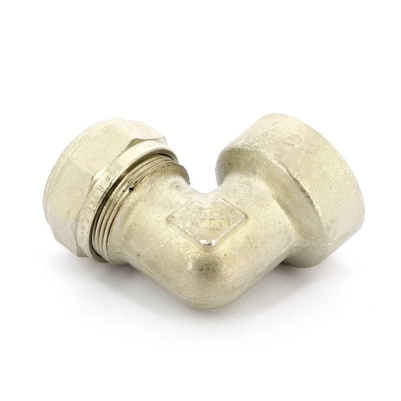 Угольник обжимной Tiemme 26х1 внутренняя резьба никелированный 1600052