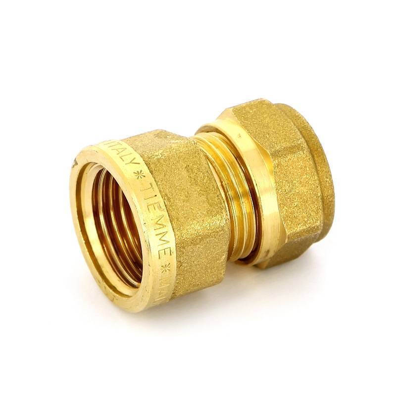 Муфта обжимная Tiemme 1400 15(2.5) мм х 1/2 ВР латунная 1400024