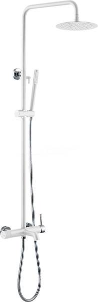 Душевая стойка Boheme Uno с верхним душем белый матовый/хром матовый 468-WCR