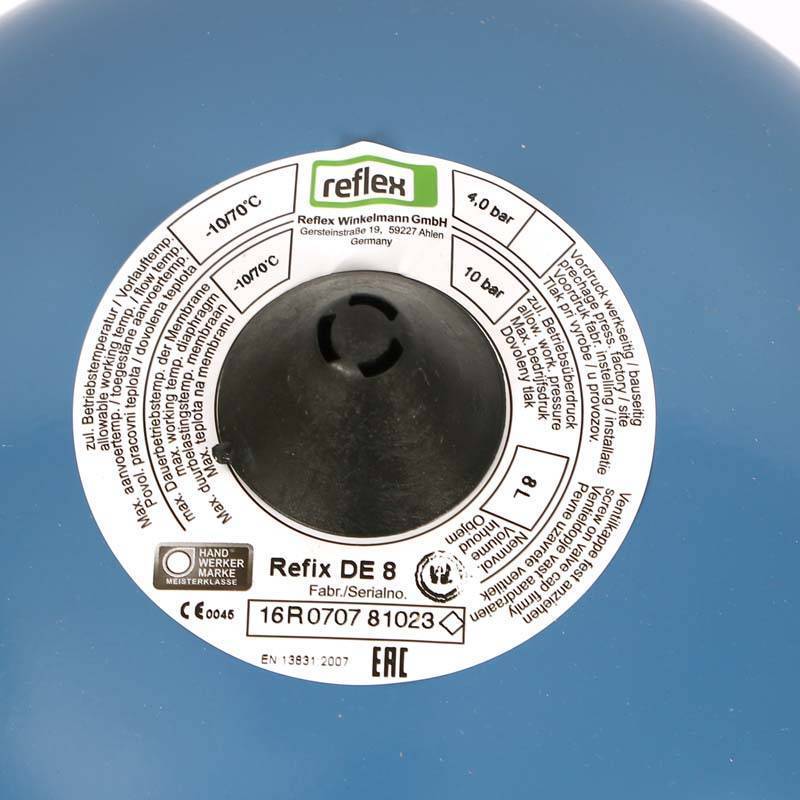 Гидроаккумулятор Reflex Refix DE 8 л 10 бар синий 7301000