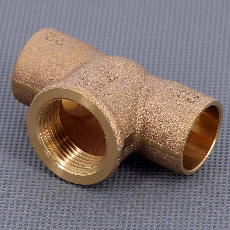 Тройник бронзовый под пайку Viega 22х3/4 ВР 109141