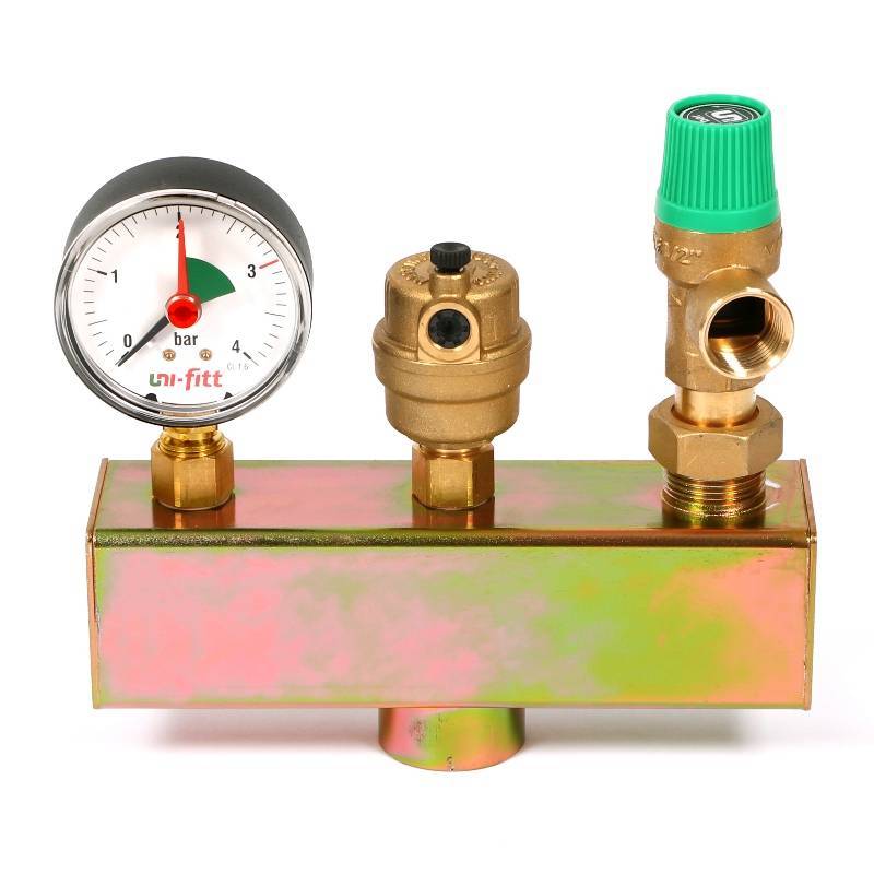 Группа безопасности котла Uni-Fitt до 50 кВт 1 3 бар сталь 250A4530