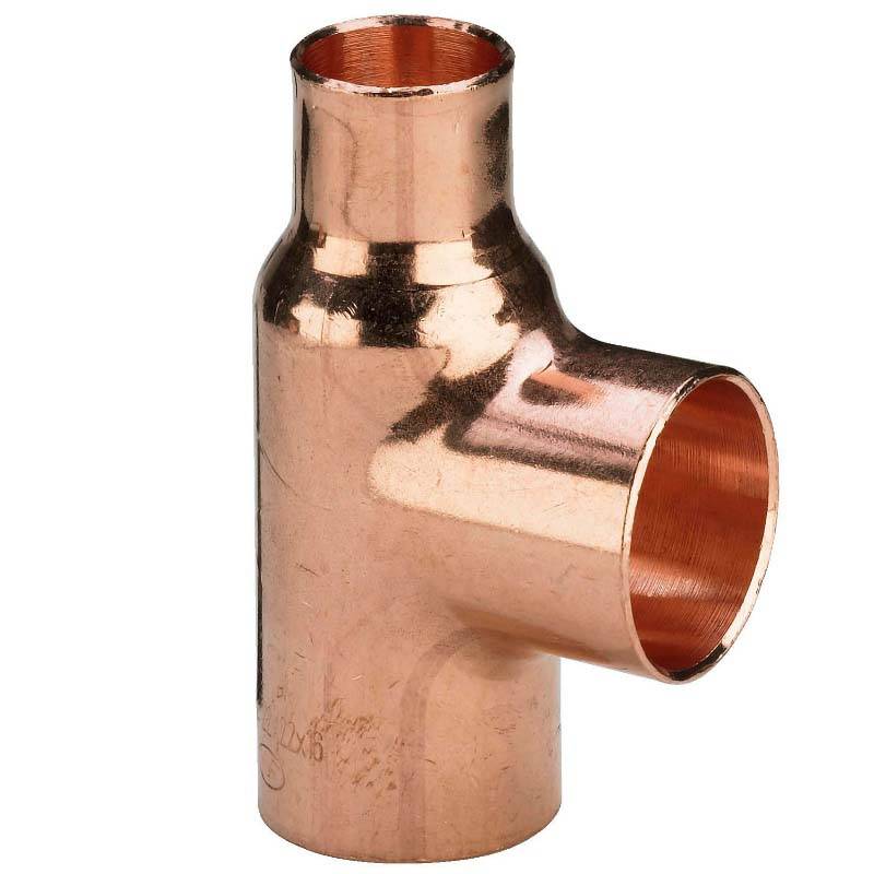 Тройник медный под пайку Viega 22х18х15 мм 105297