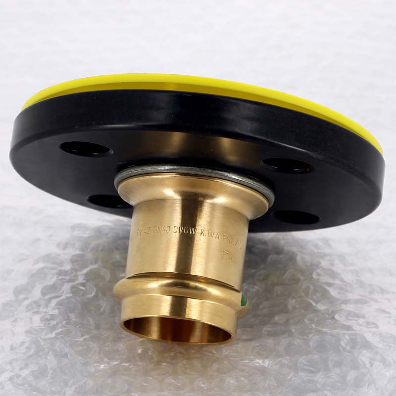 Переход фланец-пресс Viega Sanpress DN40 42 мм бронза 479886