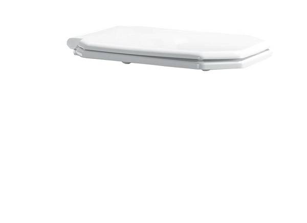 Сиденье для унитаза Boheme Vogue белое петли хром 946