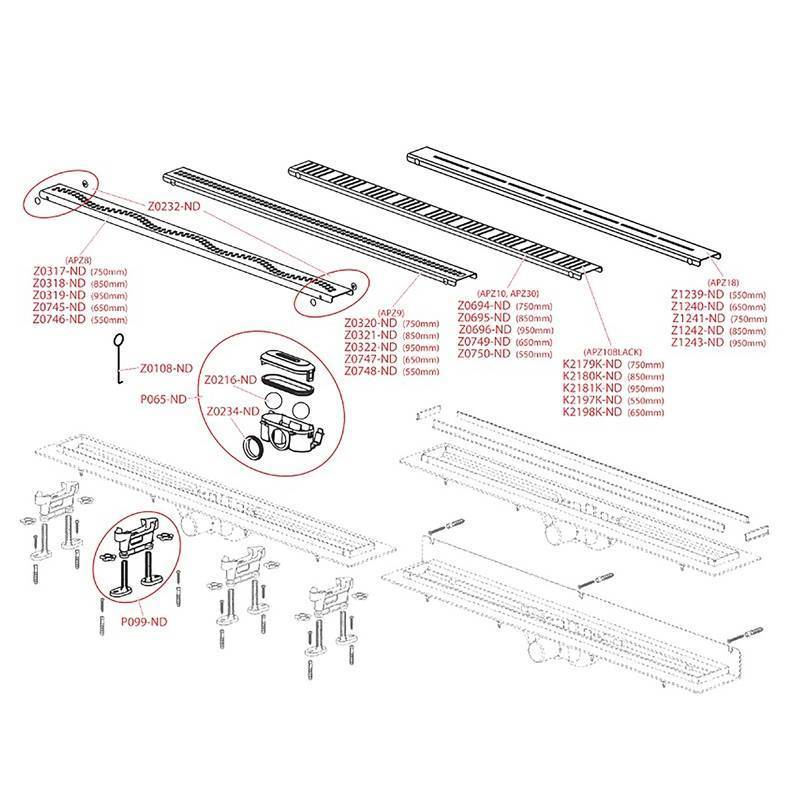 Душевой лоток Alca APZ8 Simple с решеткой 650 мм AG100101650