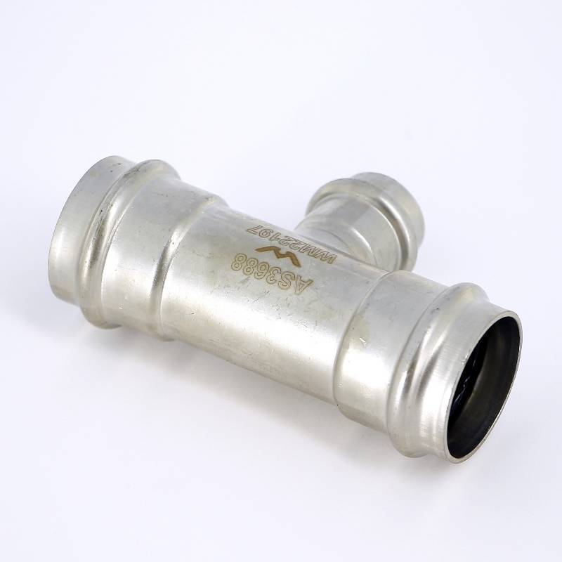 Тройник пресс IBP B Press Inox 35х22х35 мм нержавеющая сталь PS5130 0352235