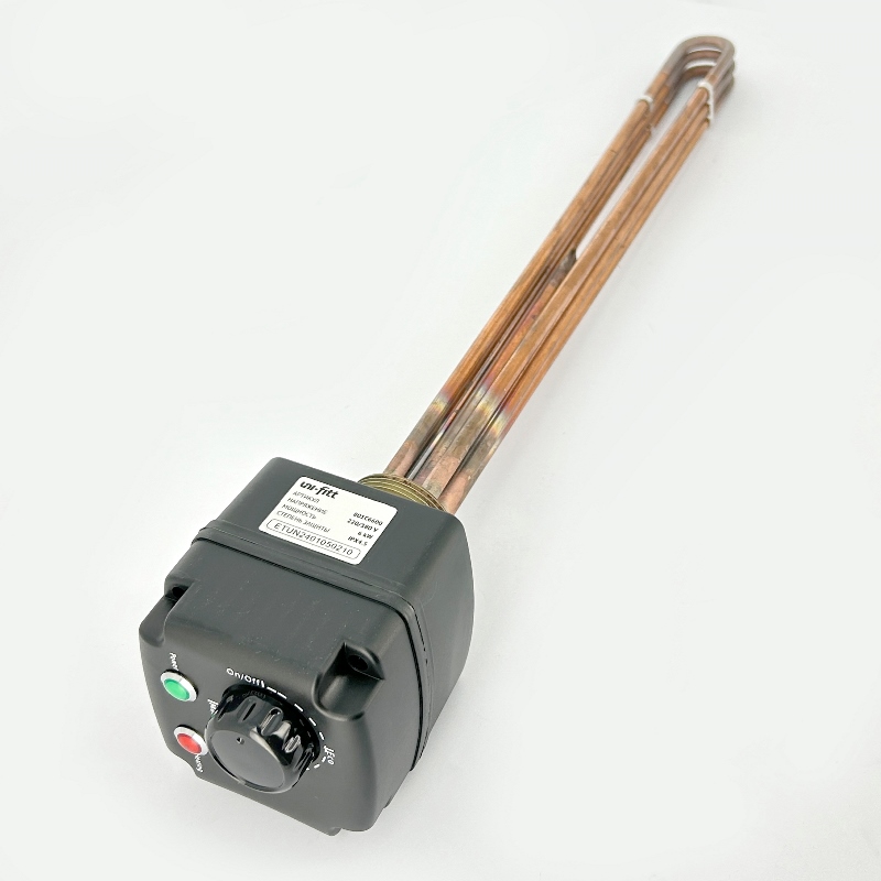 ТЭН 6 кВт для напольного бойлера F резьбовой Н 1 1/2, со встроенным термостатом, медный, длина 450