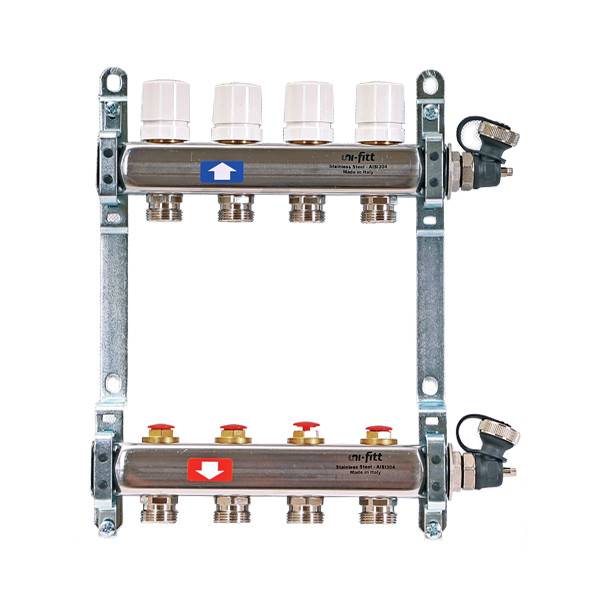 Коллекторная группа Uni-Fitt 451I 1x3/4 7 выходов из нержавеющей стали 451I4307.R