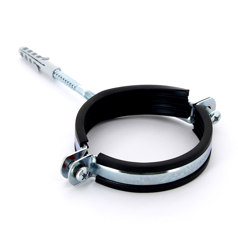 Хомут 3 (87-94 мм) с резиновым уплотнителем, шпилькой и дюбелем