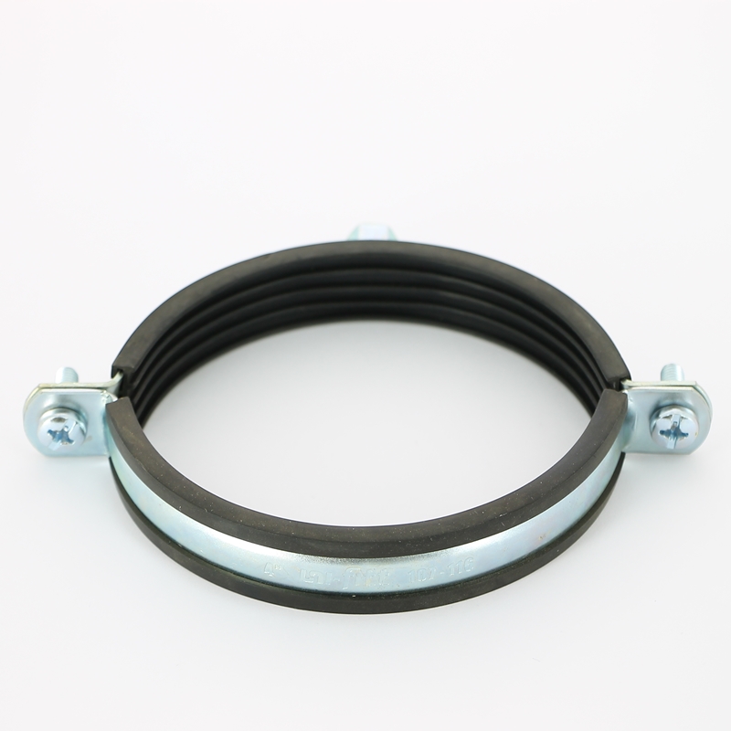 Хомут 4 (107-116 мм) с комбинированной гайкой и с резиновым уплотнителем