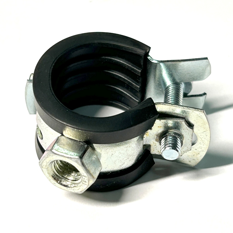 Хомут одновинтовой 1/2 (20-23 мм) с резиновым уплотнителем