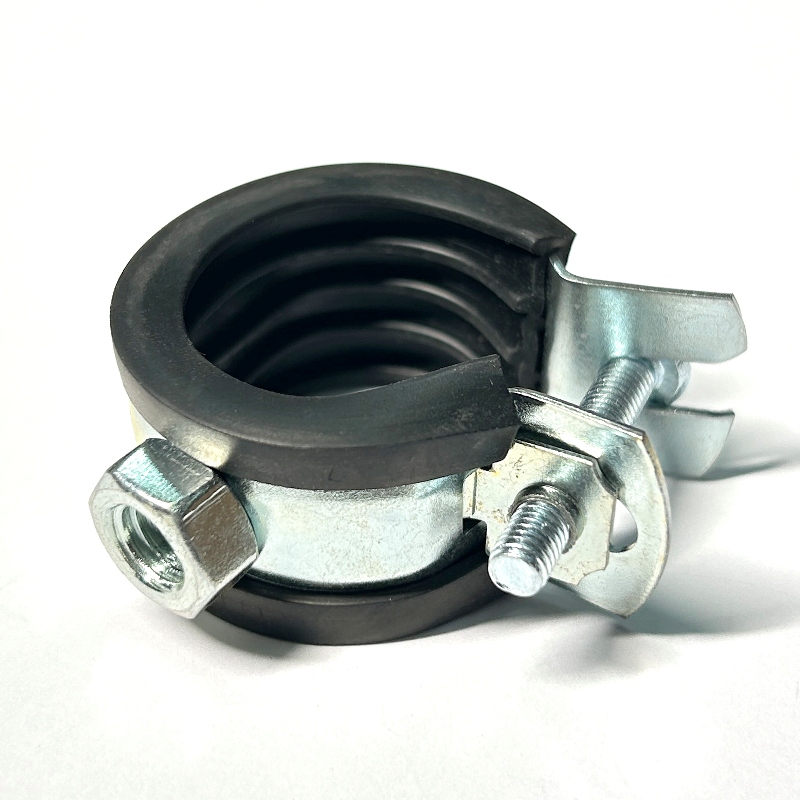 Хомут одновинтовой 3/4 (25-28 мм) с резиновым уплотнителем