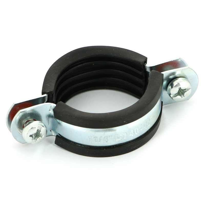 Хомут 1 1/4 (40-45 мм) с резиновым уплотнителем