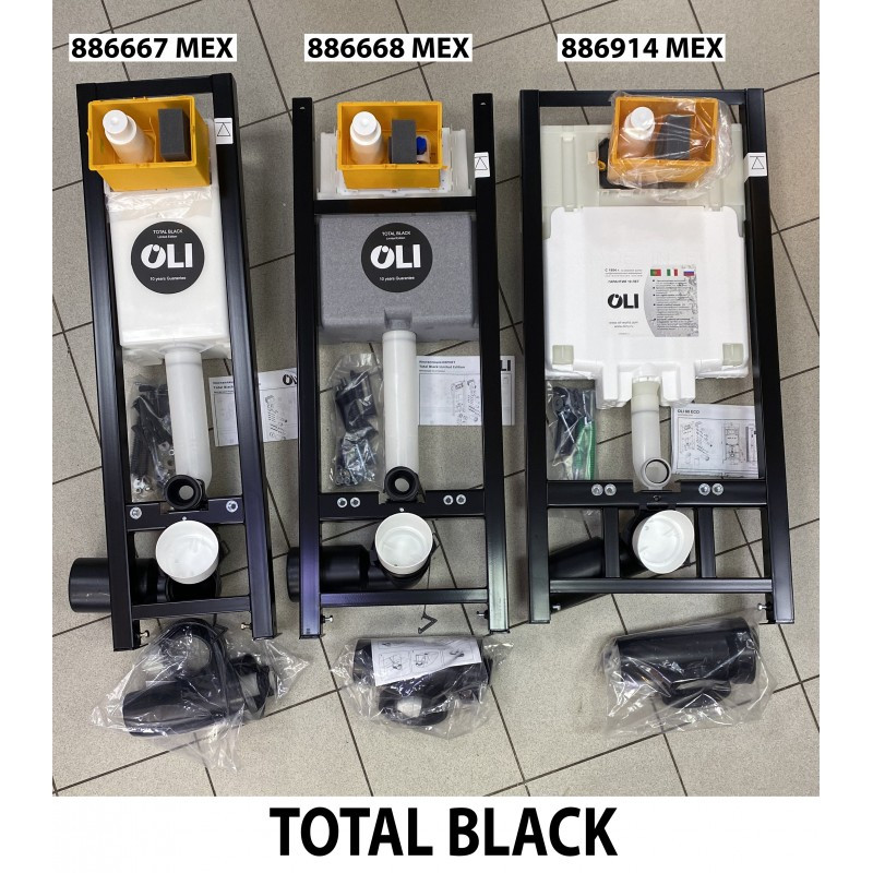 Модуль OLI QUADRA LE 886667 (280490) Sanitarblock 300 x 1150 х 180 мм с креплением, total black LE