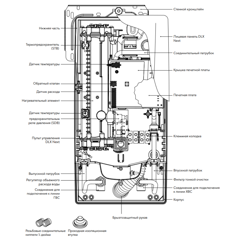 Водонагреватель проточный электрический Clage DLX 24 Next 24 кВт -