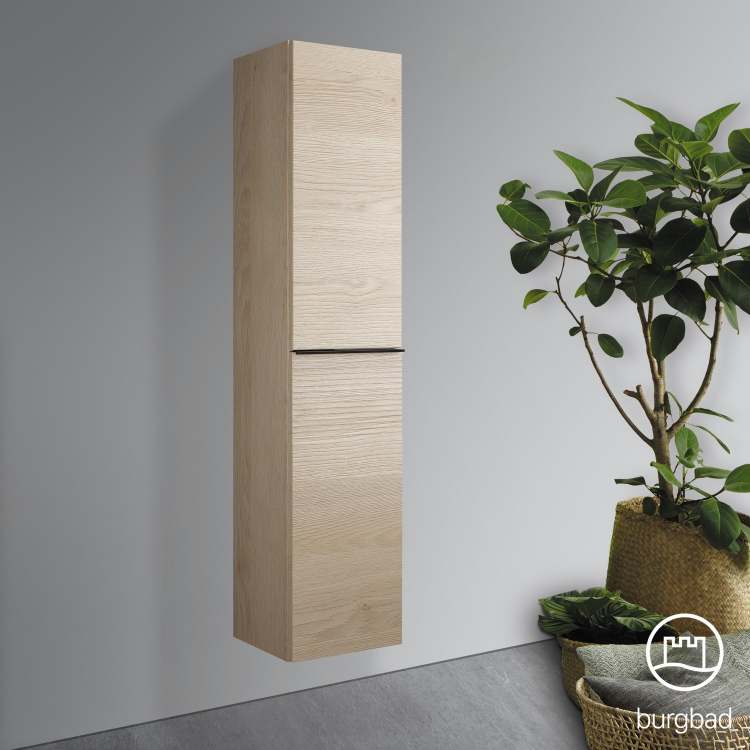 Шкаф-пенал burgbad Fiumo 350x320x1600 мм петли слева Graphite soft mat HSLZ035LF3958G0200