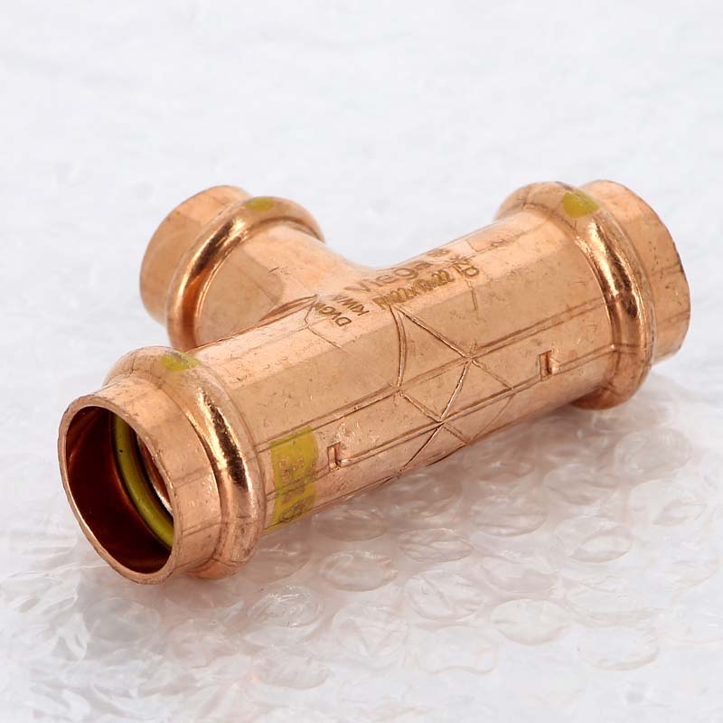 Тройник пресс медный Viega Profipress G 22x18x22 мм 346034