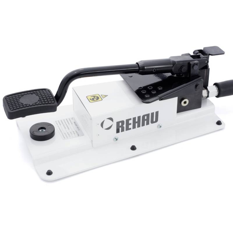 Инструмент для надвижки гильз REHAU RAUTOOL H2 с ножным насосом и гидравлическим рукавом 3.5 м 12024841001
