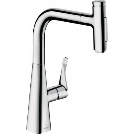 Смеситель для кухни Hansgrohe Metris Select M71 240 с выдвижным изливом хром 73822000