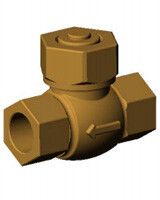 Клапан обратный подъемный Tecofi муфтовый DN25 PN25 бронза CS21430025