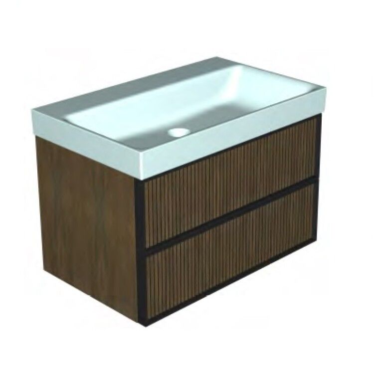 Тумба под раковину Verona Style Quadro 800x500x550 мм орех QR204V11F12