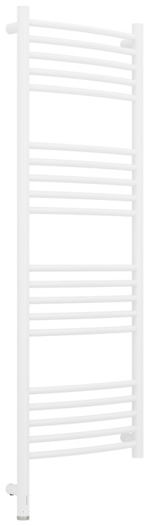 Полотенцесушитель электрический Сунержа Богема 3.1 выгнутая 1200x400 мм МЭМ нижнее левое подключение белый матовый HOG3060021240