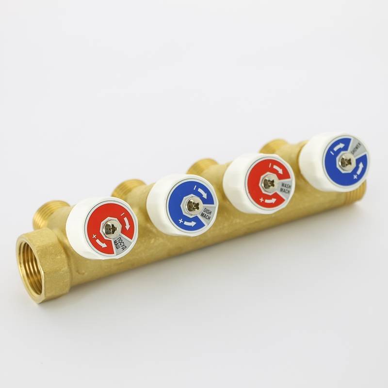 Коллектор с вентилями Uni-Fitt 3/4 4 выхода 1/2 40 мм 400G3240