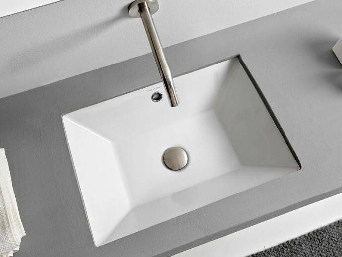 Раковина накладная Scarabeo Teorema 2.0 45x36 см без отверстия для смесителя белая 5134
