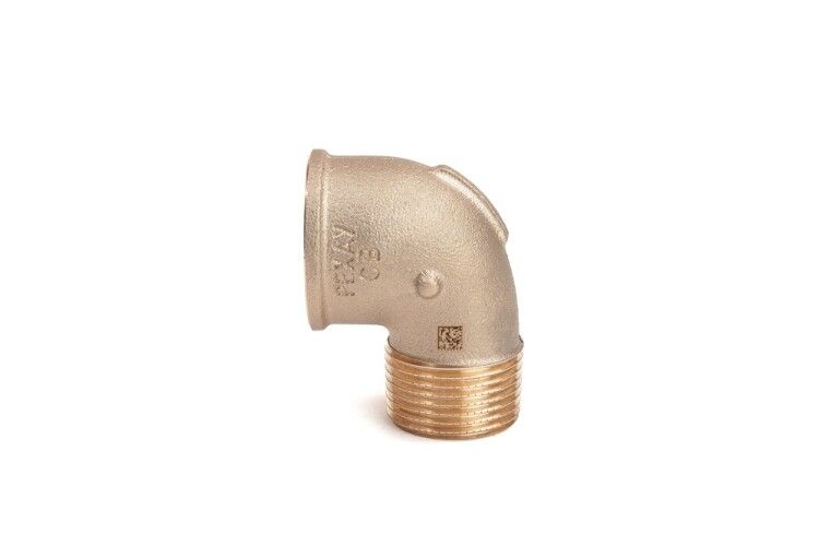 Угольник 90° REHAU AURLINE 1 НВ резьбовой красная бронза RX+ 18783061001