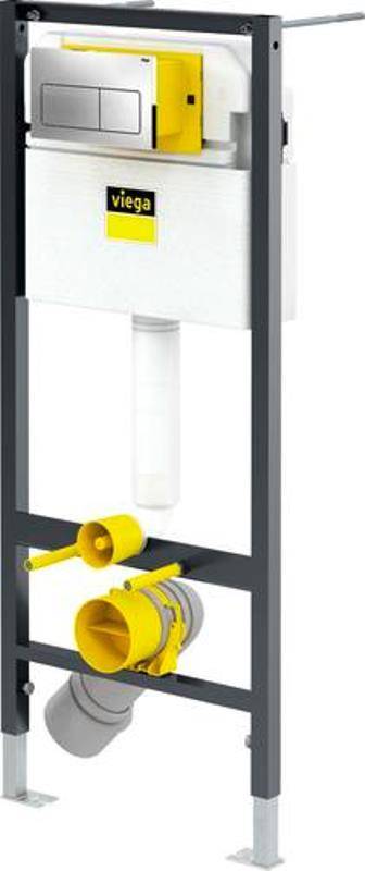 Комплект инсталляции для унитаза Viega Prevista Dry 1120 мм с кнопкой Visign for Life 6 хром 792824
