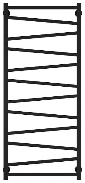 Полотенцесушитель водяной Сунержа Сирокко 500x1200 мм матовый черный 31-0253-1250