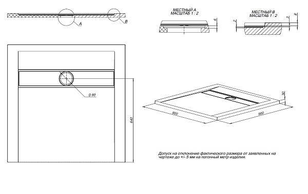Душевой поддон Allen Brau Infinity 90x90x3 см серый 8.21001-PGM