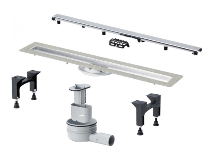 Дренажный канал Viega Advantix 1000 мм полированная нержавеющая сталь 753184