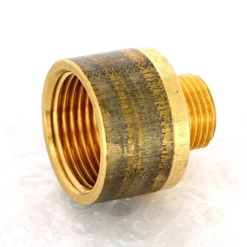 Переходник круглый Viega 1/2 x 1 дюйм НВ бронза 320430