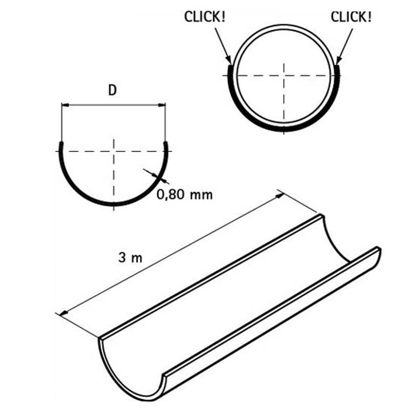 Желоб фиксирующий Walraven BIS для труб 16 мм длина 3 м 0635316