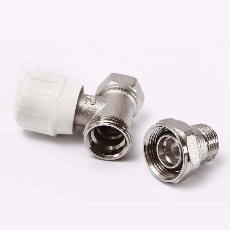 Вентиль ручной Uni-Fitt прямой 1/2 никелированный с разъемным соединением 150N2000