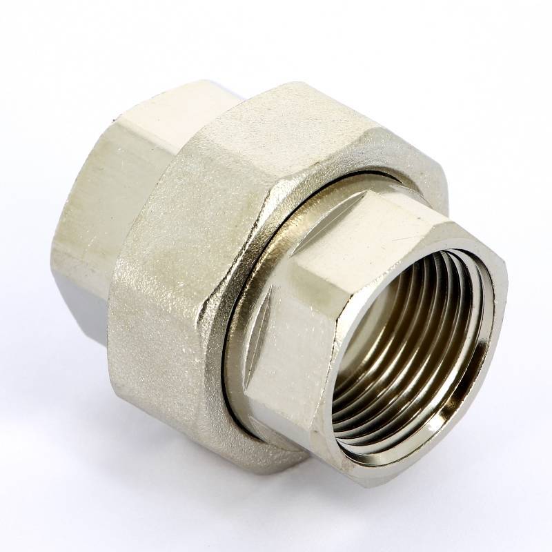 Разъемное соединение Uni-Fitt 1 ВР-ВР с прокладкой O-ring никелированное 655N4000