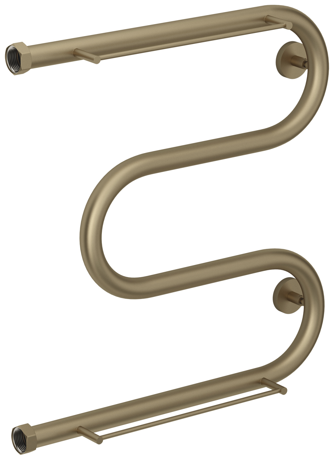 Полотенцесушитель водяной Сунержа М-образный 510х536 мм с 2 полками золотой шёлк матовый 32-4008-5050