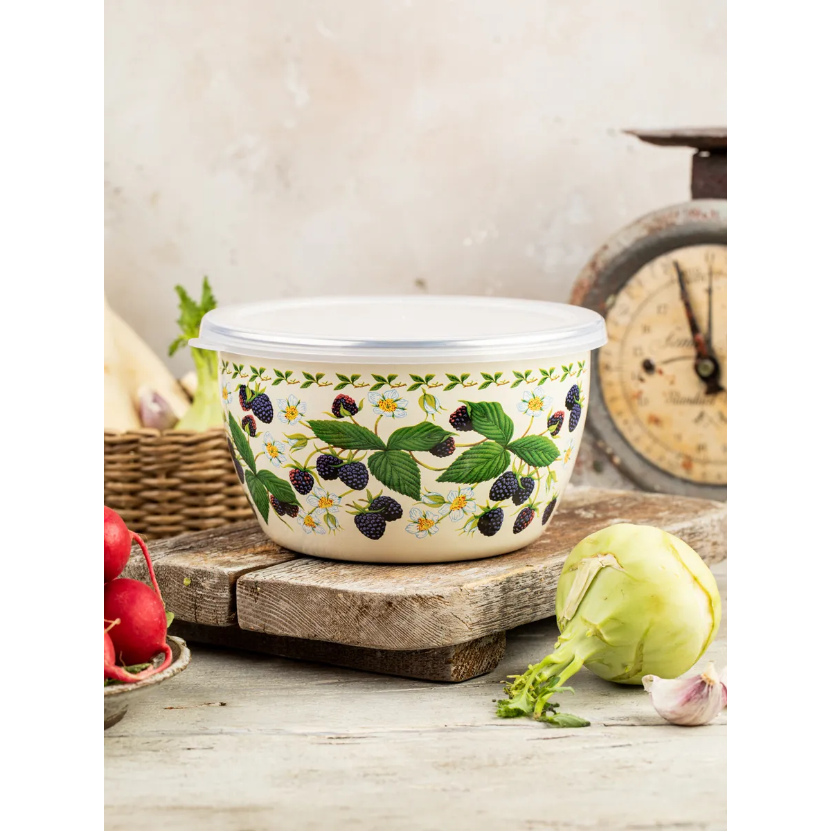 Миска эмалированная Metrot Ежевика 1.7 л 7341