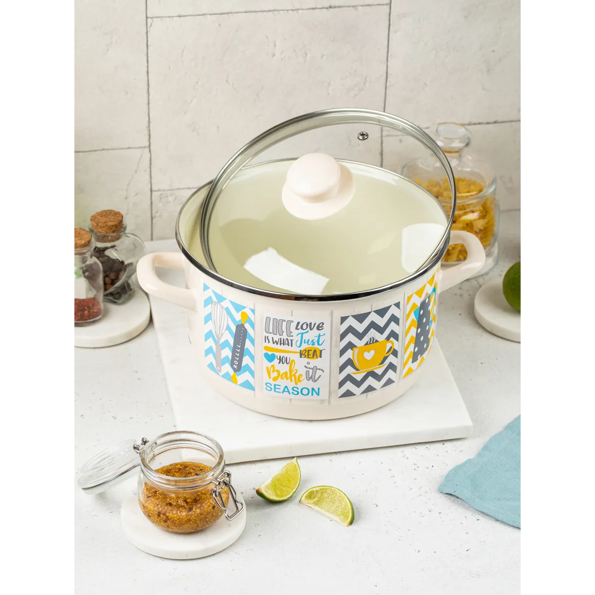 Кастрюля эмалированная Metrot Кантри 3 л 7325