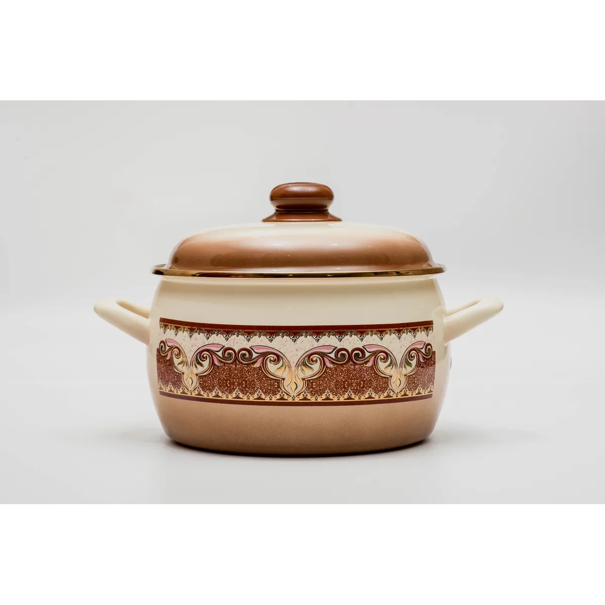 Кастрюля эмалированная Metrot Терракот 5.3 л 7316