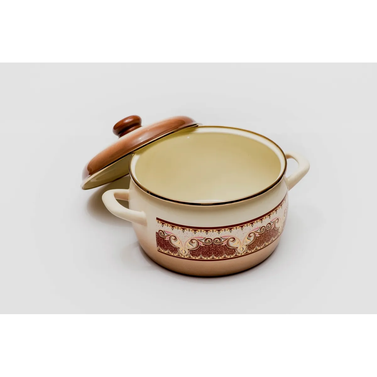 Кастрюля эмалированная Metrot Терракот 5.3 л 7316