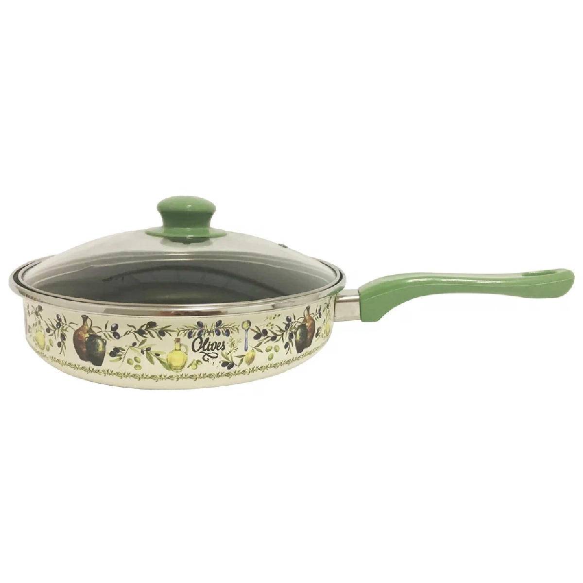 Сковорода эмалированная Metrot Олива 24 см 7303