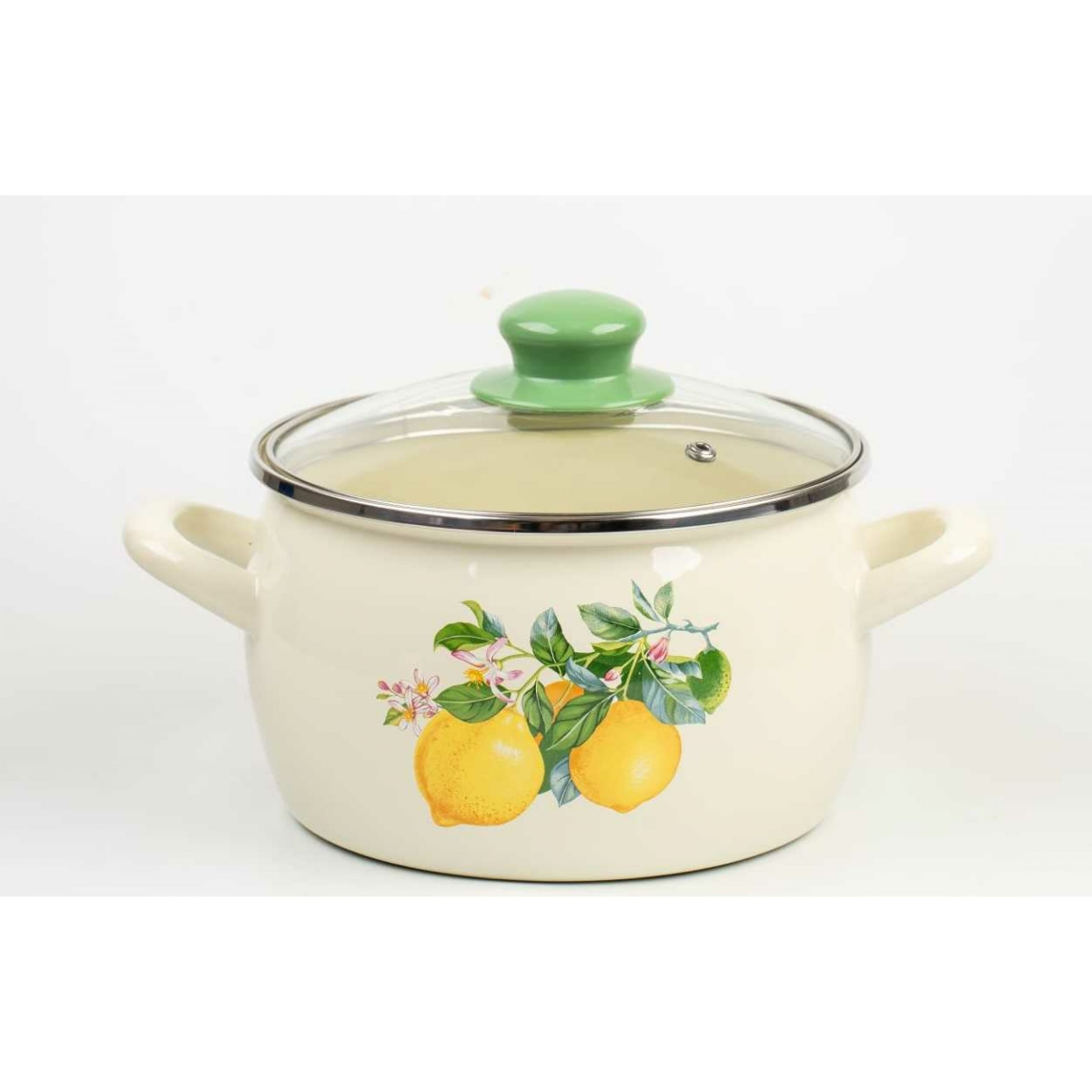Кастрюля эмалированная Metrot Лимоны 3.1 л 7391