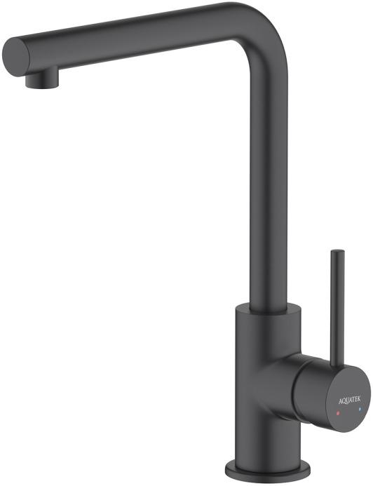 Смеситель для кухни Aquanet Европа матовый черный AQ1380MB