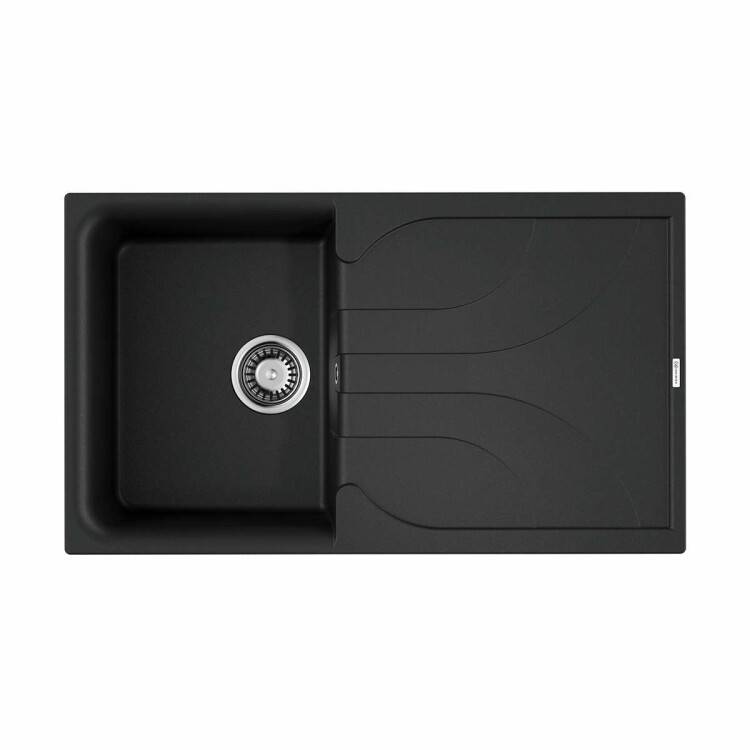 Кухонная мойка OMOIKIRI Yasugata 860x500 мм 2 отверстия чёрный 4993868